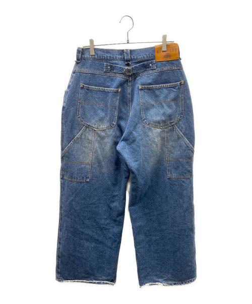 B.BALLSY（ボールジーブラザーズ）B.BALLSY (ボールジーブラザーズ) ballsy Super baggy denim pants ワイドデニムパンツ ブルー サイズ:Lの古着・服飾アイテム