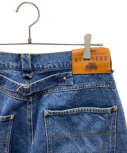 B.BALLSY（ボールジーブラザーズ）B.BALLSY (ボールジーブラザーズ) ballsy Super baggy denim pants ワイドデニムパンツ ブルー サイズ:Lの古着・服飾アイテム