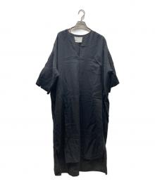 ticca（ティッカ）の古着「リネンプルオーバーワンピース」｜ブラック
