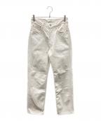 AURALEEオーラリー）の古着「HARD TWIST DENIM 5P PANTS デニムパンツ」｜アイボリー