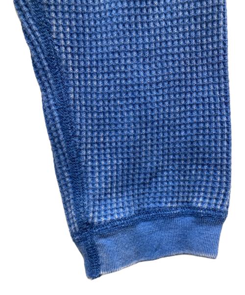 stussy（ステューシー）stussy (ステューシー) 2 Tone Thermal ワッフル長袖カットソー イエロー×ブルー サイズ:Sの古着・服飾アイテム