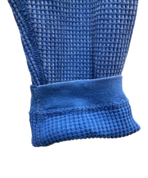 stussy（ステューシー）stussy (ステューシー) 2 Tone Thermal ワッフル長袖カットソー イエロー×ブルー サイズ:Sの古着・服飾アイテム