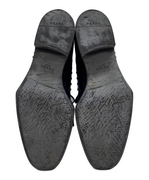 PRADA（プラダ）PRADA (プラダ) 18AW ウイングチップ スタッズ シューズ ブラック サイズ:38の古着・服飾アイテム