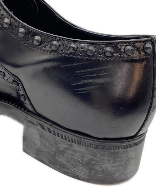 PRADA（プラダ）PRADA (プラダ) 18AW ウイングチップ スタッズ シューズ ブラック サイズ:38の古着・服飾アイテム