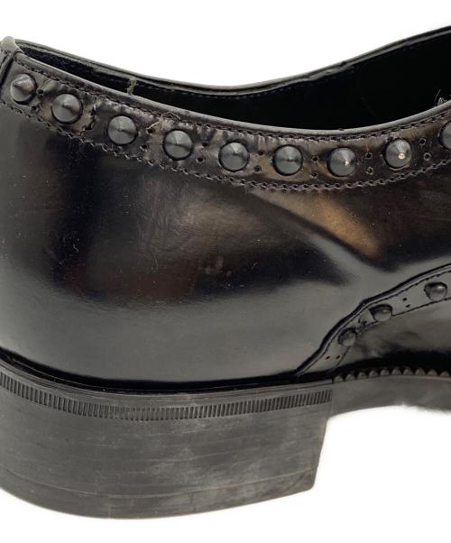 PRADA（プラダ）PRADA (プラダ) 18AW ウイングチップ スタッズ シューズ ブラック サイズ:38の古着・服飾アイテム