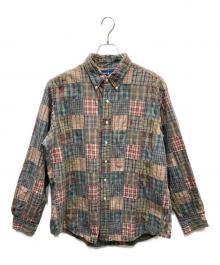 RALPH LAUREN（ラルフローレン）の古着「CUSTOM FIT パッチワークチェックシャツ」｜グリーン×レッド