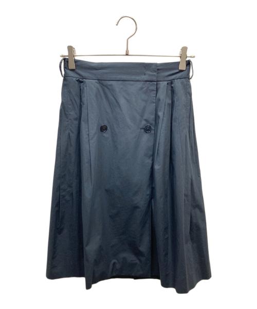 JIL SANDER（ジルサンダー）JIL SANDER (ジルサンダー) ラップデザインフレアスカート ネイビー サイズ:SIZE 34の古着・服飾アイテム