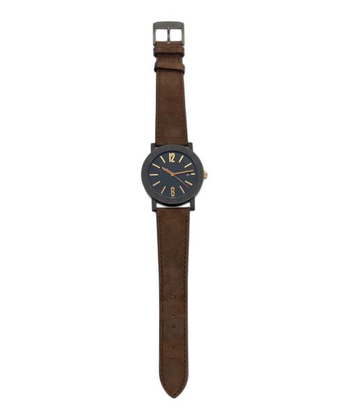 BVLGARI（ブルガリ）BVLGARI (ブルガリ) 自動巻き ブルガリ・ブルガリ マン ウォッチ スティール / 41 mm ブラックの古着・服飾アイテム