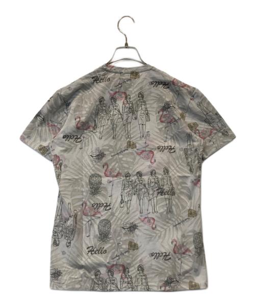 maxsix（マックスシックス）MaxSix (マックスシックス) 総柄プリントシャツ MX-814 グレー サイズ:Sの古着・服飾アイテム