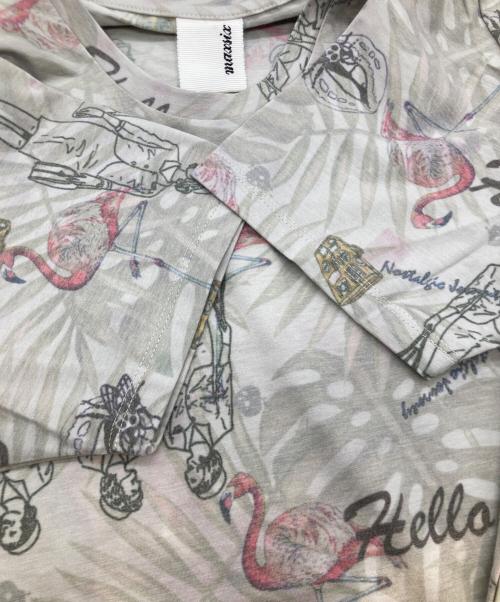 maxsix（マックスシックス）MaxSix (マックスシックス) 総柄プリントシャツ MX-814 グレー サイズ:Sの古着・服飾アイテム