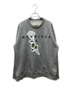 MM6 Maison Margielaエムエムシックスメゾンマルジェラ）の古着「ローズプリントスウェット」｜グレー