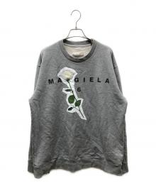 MM6 Maison Margiela（エムエムシックスメゾンマルジェラ）の古着「ローズプリントスウェット」｜グレー