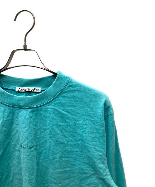 Acne studios（アクネ ストゥディオズ）Acne studios (アクネ ストゥディオズ) ロゴプリント ロングスリーブカットソー ブルー サイズ:Lの古着・服飾アイテム