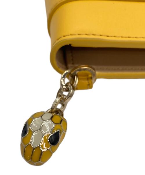 BVLGARI（ブルガリ）BVLGARI (ブルガリ) Serpenti Card Case/ セルペンティ フォーエバー カードフォルダー イエローの古着・服飾アイテム
