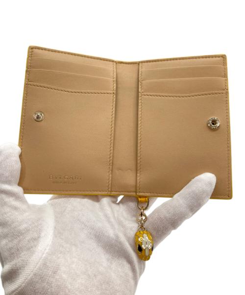 BVLGARI（ブルガリ）BVLGARI (ブルガリ) Serpenti Card Case/ セルペンティ フォーエバー カードフォルダー イエローの古着・服飾アイテム