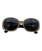 CHANELシャネル）の古着「カメリアサングラス」｜ベージュ×ブラック