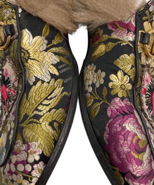 GUCCI（グッチ）GUCCI (グッチ) ホースビットファーミュール ブラック×イエロー サイズ:SIZE 36の古着・服飾アイテム