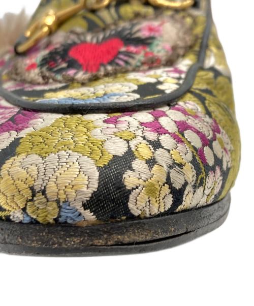 GUCCI（グッチ）GUCCI (グッチ) ホースビットファーミュール ブラック×イエロー サイズ:SIZE 36の古着・服飾アイテム