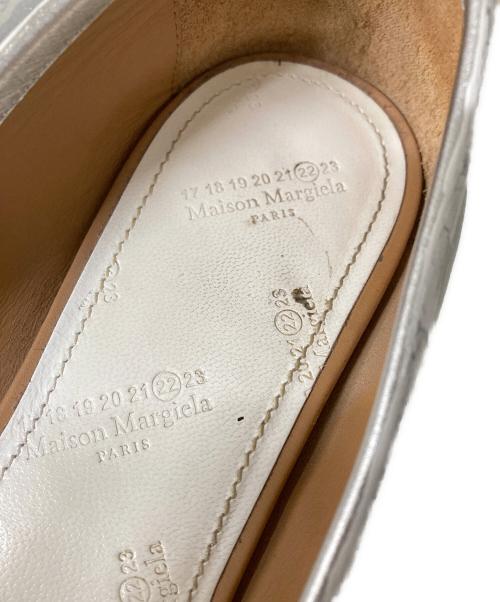 Maison Margiela（メゾンマルジェラ）Maison Margiela (メゾンマルジェラ) Tabiバレエシューズ ホワイト×シルバー サイズ:36の古着・服飾アイテム