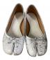 Maison Margiela (メゾンマルジェラ) Tabiバレエシューズ ホワイト×シルバー サイズ:36：35000円