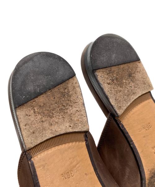 GUCCI（グッチ）GUCCI (グッチ) ホースビットレザーミュール ブラウン サイズ:SIZE 36 1/2の古着・服飾アイテム