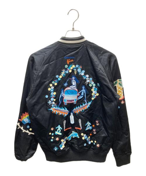 DIESEL（ディーゼル）DIESEL (ディーゼル) BeachParty リバーシブルスカジャン ブラック×ブルー サイズ:XSの古着・服飾アイテム