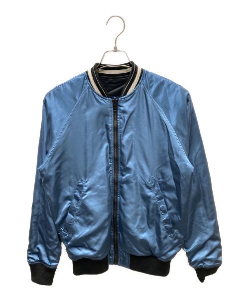 DIESEL（ディーゼル）DIESEL (ディーゼル) BeachParty リバーシブルスカジャン ブラック×ブルー サイズ:XSの古着・服飾アイテム