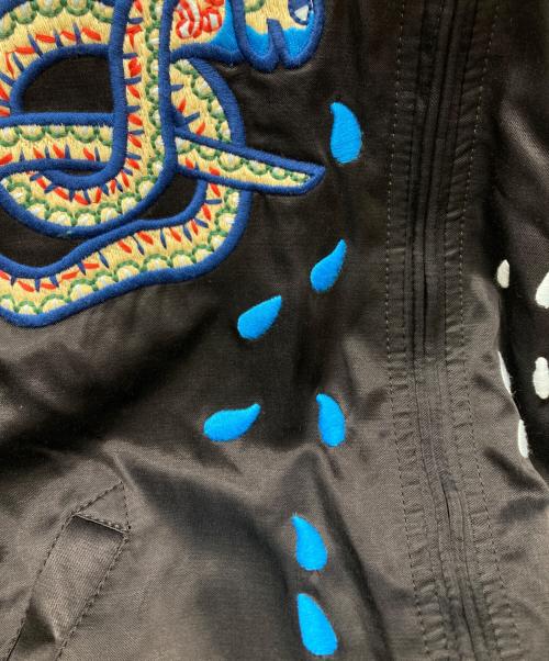 DIESEL（ディーゼル）DIESEL (ディーゼル) BeachParty リバーシブルスカジャン ブラック×ブルー サイズ:XSの古着・服飾アイテム