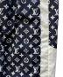 中古・古着 LOUIS VUITTON (ルイ ヴィトン) 24AW モノグラムプリントテクニカルトラックロングパンツ トラックパンツ ダークネイビー×ホワイト サイズ:46：140000円
