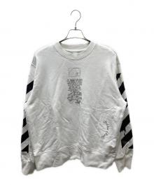 OFFWHITE（オフホワイト）の古着「Dripping arrows Incompiuto Sweatshirt スウェット」｜ホワイト