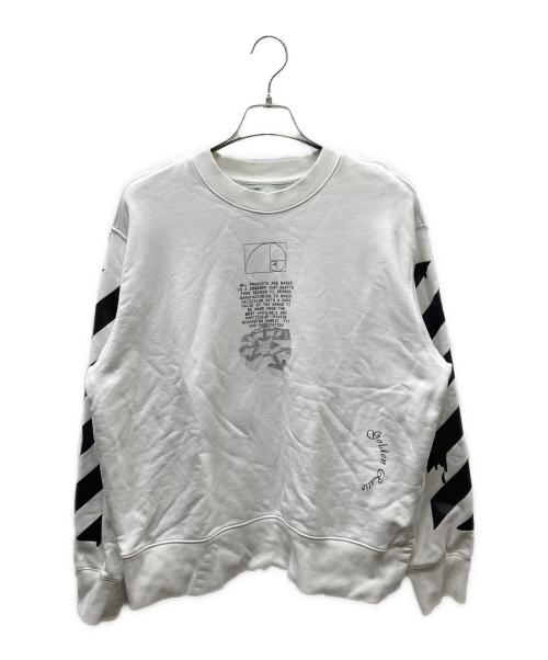 OFFWHITE（オフホワイト）OFFWHITE (オフホワイト) Dripping arrows Incompiuto Sweatshirt スウェット ホワイト サイズ:XSの古着・服飾アイテム
