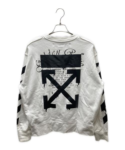 OFFWHITE（オフホワイト）OFFWHITE (オフホワイト) Dripping arrows Incompiuto Sweatshirt スウェット ホワイト サイズ:XSの古着・服飾アイテム