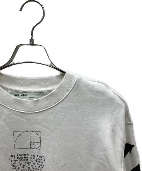 OFFWHITE（オフホワイト）OFFWHITE (オフホワイト) Dripping arrows Incompiuto Sweatshirt スウェット ホワイト サイズ:XSの古着・服飾アイテム