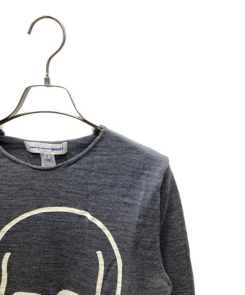 COMME des GARCONS SHIRT（コムデギャルソンシャツ）COMME des GARCONS SHIRT (コムデギャルソンシャツ) 17AW デザインニット グレー サイズ:Sの古着・服飾アイテム