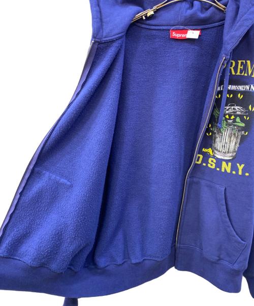 SUPREME（シュプリーム）SUPREME (シュプリーム) DSNY (ディーエスエヌワイ) DSNY Zip Up Hooded Sweatshirt ジップパーカー ブルー サイズ:Sの古着・服飾アイテム