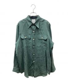 MADISON BLUE（マディソンブルー）の古着「HAMPTON LINEN SHIRT リネンシャツ」｜グリーン