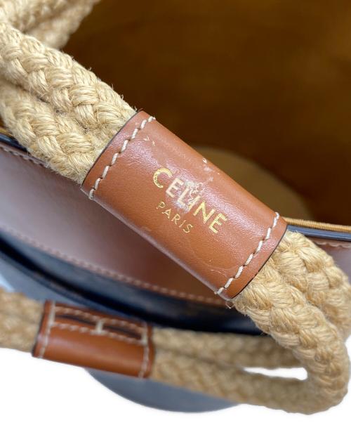 CELINE（セリーヌ）CELINE (セリーヌ) トリオンフ キャンバス バケットバッグ タン ブラウンの古着・服飾アイテム