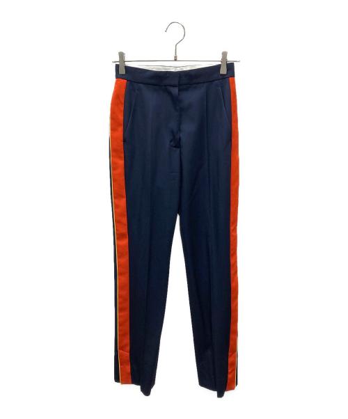 STELLA McCARTNEY（ステラマッカートニー）STELLA McCARTNEY (ステラマッカートニー) サイドライン スラックス ネイビー×レッド サイズ:34の古着・服飾アイテム