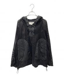 TODAYFUL（トゥデイフル）の古着「24SS メッシュアノラックパーカー」｜ブラック