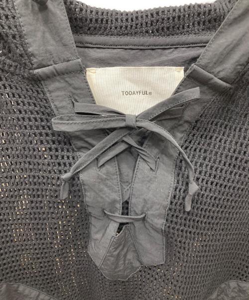 TODAYFUL（トゥデイフル）TODAYFUL (トゥデイフル) 24SS メッシュアノラックパーカー ブラック サイズ:XSの古着・服飾アイテム