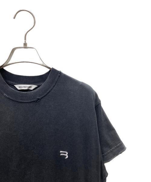 BALENCIAGA（バレンシアガ）BALENCIAGA (バレンシアガ) 21SS SPORTY B PLEATED DRESS ドッキングカットソーワンピース ブラック サイズ:34の古着・服飾アイテム