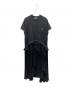 BALENCIAGA（バレンシアガ）の古着「21SS SPORTY B PLEATED DRESS ドッキングカットソーワンピース」｜ブラック