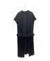 BALENCIAGA (バレンシアガ) 21SS SPORTY B PLEATED DRESS ドッキングカットソーワンピース ブラック サイズ:34：33000円