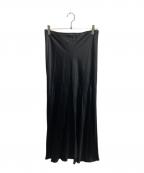 Maison Margielaメゾンマルジェラ）の古着「ARTISANAL SATIN MIDI SKIRT サテンミディスカート」｜ブラック