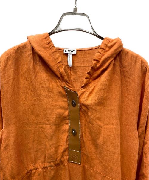 LOEWE（ロエベ）LOEWE (ロエベ) リネンプルオーバーワンピース オレンジ サイズ:36の古着・服飾アイテム