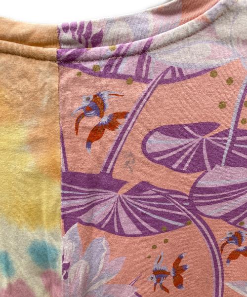 LOEWE（ロエベ）LOEWE (ロエベ) La Pausa プリントTシャツ ピンク×イエロー サイズ:Mの古着・服飾アイテム