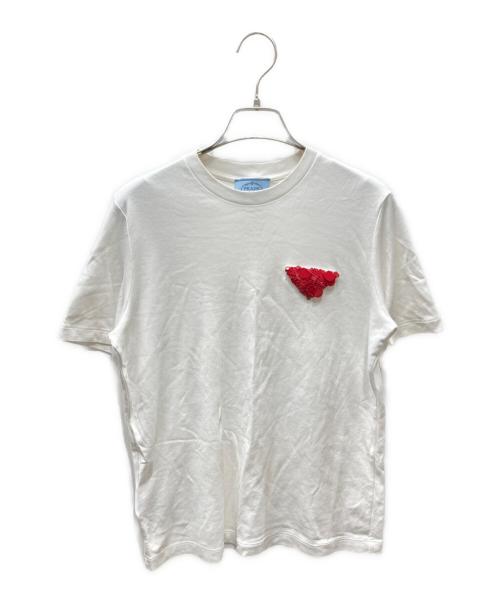 PRADA（プラダ）PRADA (プラダ) ロゴデザイン プリントTシャツ ホワイト サイズ:Sの古着・服飾アイテム