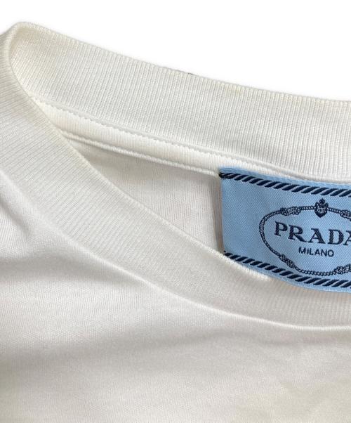 PRADA（プラダ）PRADA (プラダ) ロゴデザイン プリントTシャツ ホワイト サイズ:Sの古着・服飾アイテム