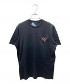 PRADAプラダ）の古着「ラバーロゴ Tシャツ」｜ブラック