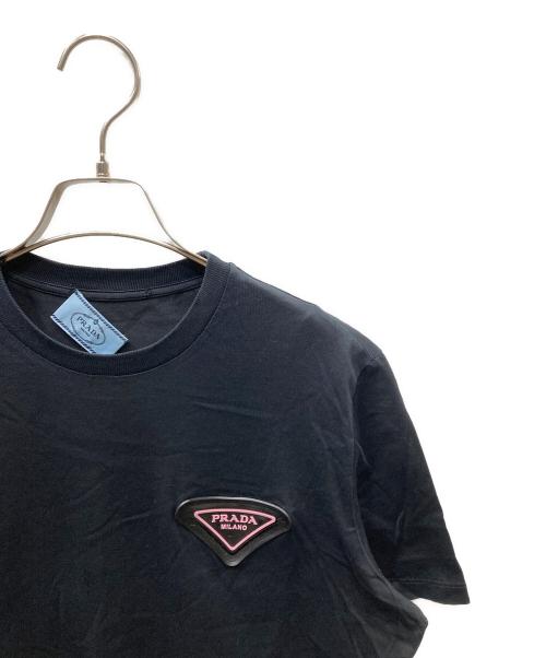 PRADA（プラダ）PRADA (プラダ) ラバーロゴ Tシャツ ブラック サイズ:Lの古着・服飾アイテム